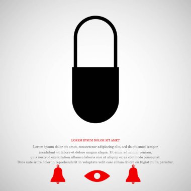 Kapsül düz simgesi