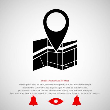 harita simgesi iğne ile