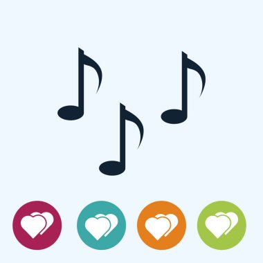 Müzik notlar işareti simgesi