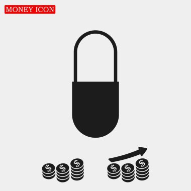 Kapsül düz simgesi