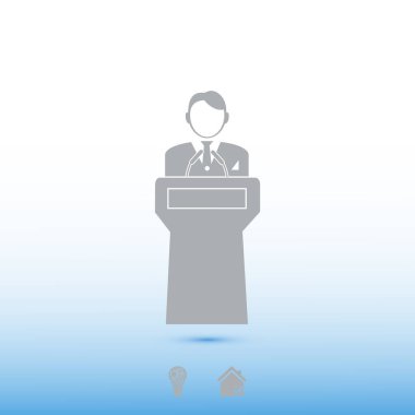  Hoparlör standlar podyum arkasında