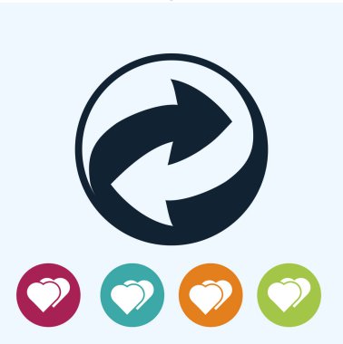 geri dönüşüm işareti simgesi