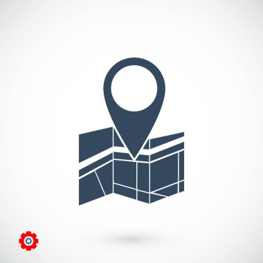 harita simgesi iğne ile