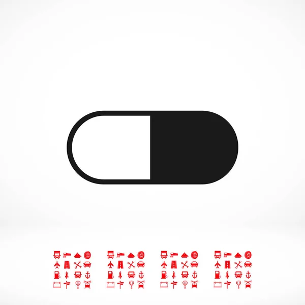 Icône plate de capsule — Image vectorielle