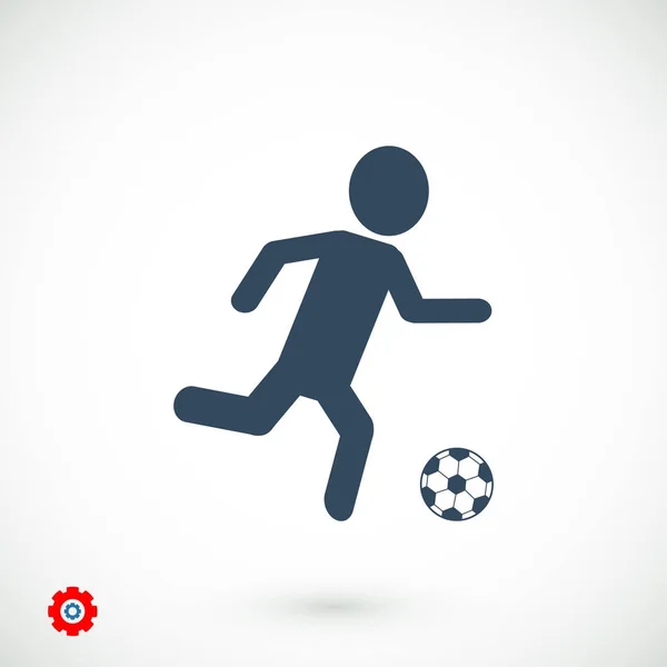 Icono jugador de fútbol — Vector de stock