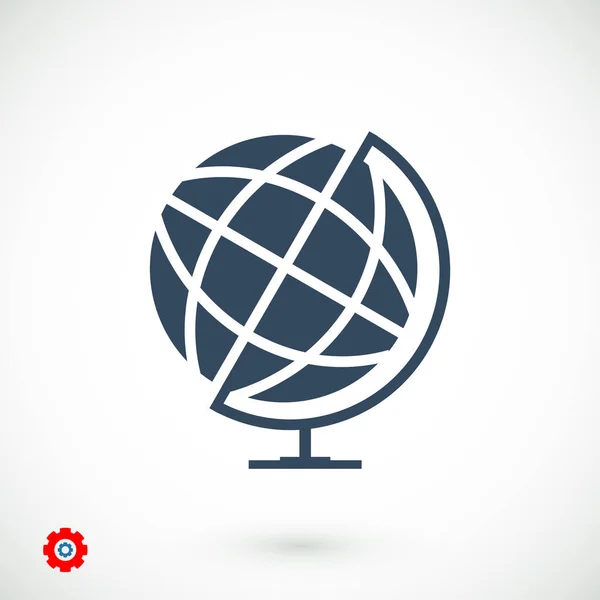 Globo Icono plano — Vector de stock