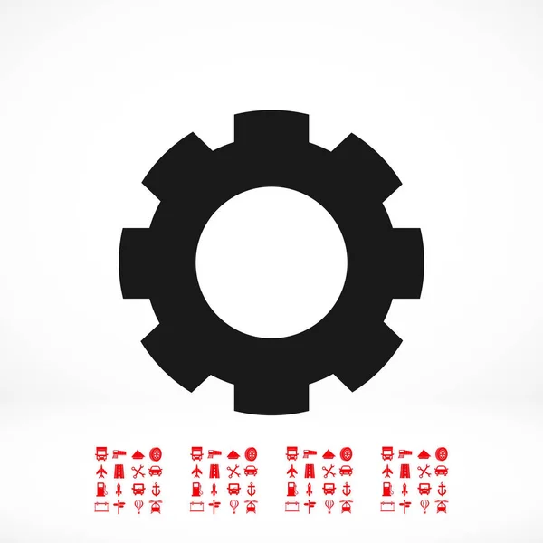Icône de signe d'engrenage — Image vectorielle