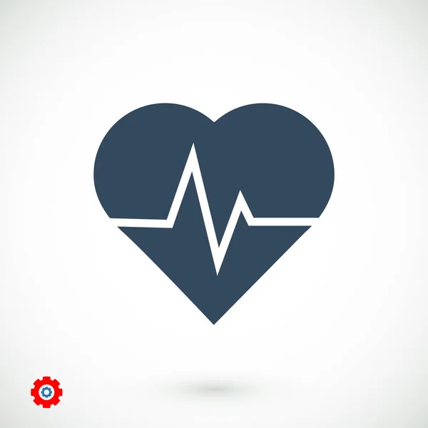 Icona del segno del battito cardiaco — Vettoriale Stock