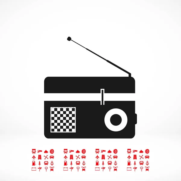 Επίπεδη εικονίδιο ραδιόφωνο — Διανυσματικό Αρχείο