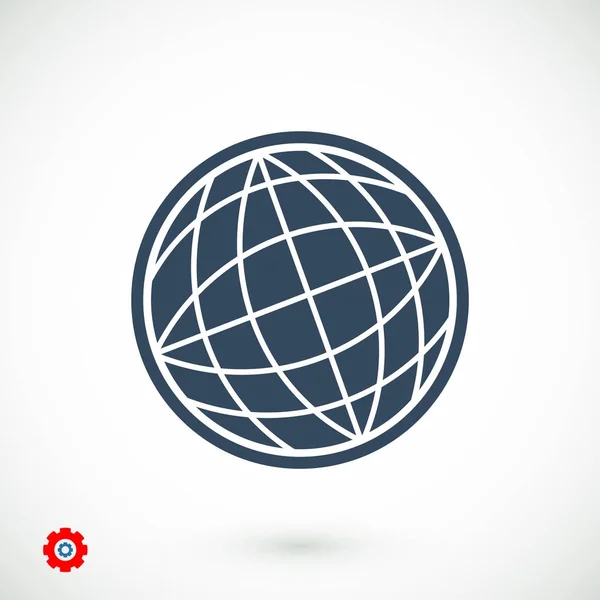 Globe flat icon — Stock Vector