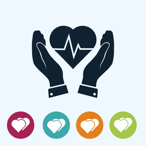 Heartbeat sign icon — Stock Vector