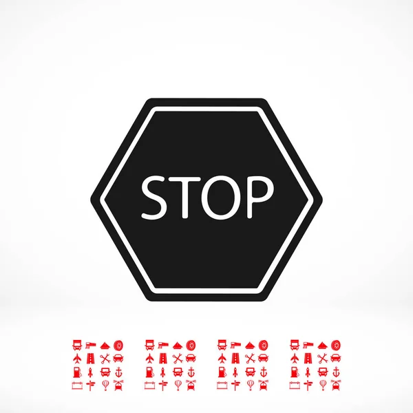 Stoptábla ikon — Stock Vector