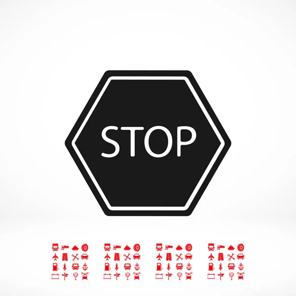 Stopbord pictogram — Stockvector