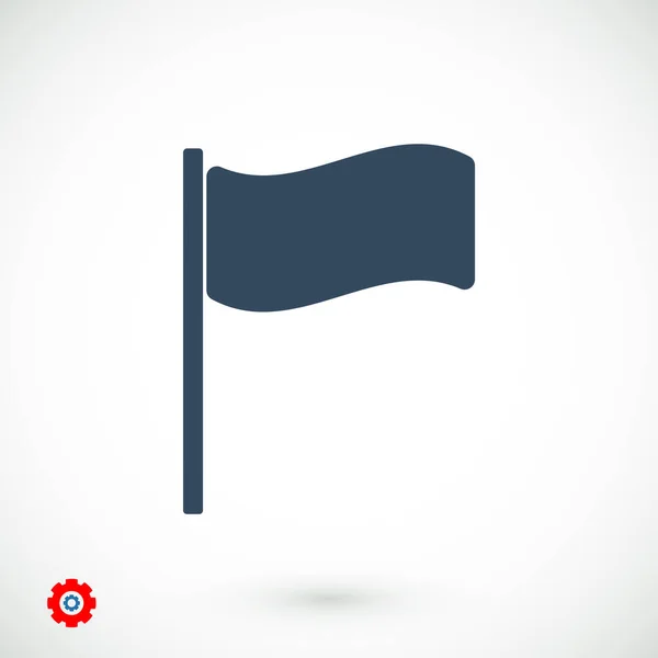 Bandera icono plano — Vector de stock