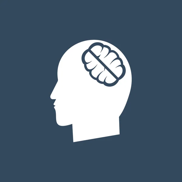 Brain sign icon — Stock Vector