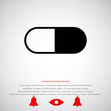 Kapsül düz simgesi