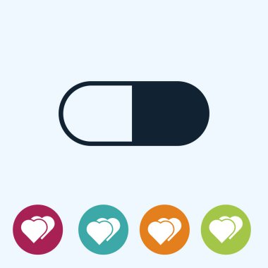 Kapsül düz simgesi