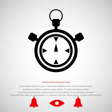 Stopwatch Düz Simgesi