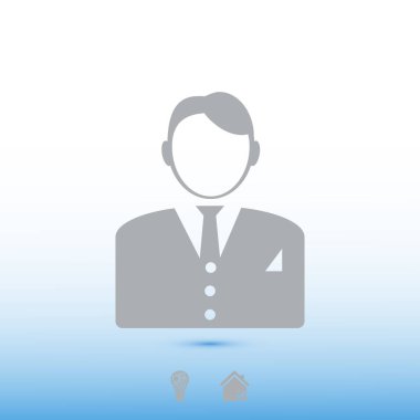 İşadamı Düz Simge