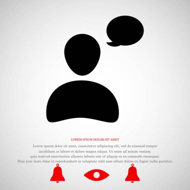 sohbet balonu simgesinin