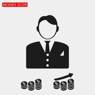 İşadamı Düz Simge