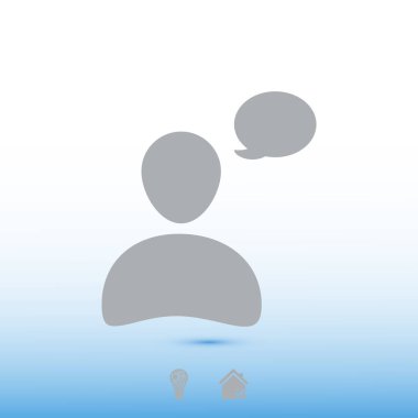 sohbet balonu simgesinin