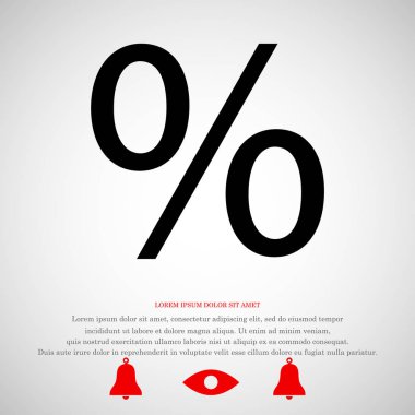 yüzde işareti simgesi
