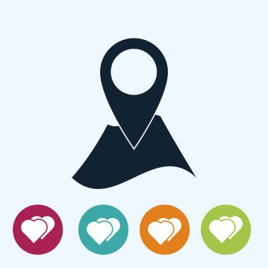 harita simgesi iğne ile