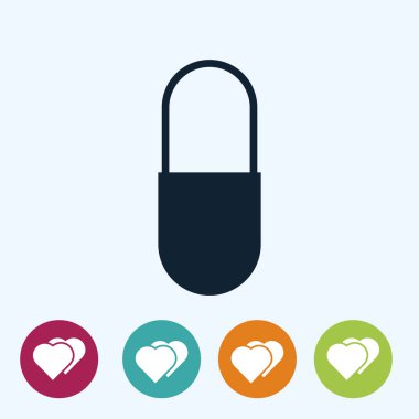 Kapsül düz simgesi