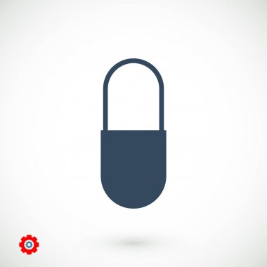 Kapsül düz simgesi