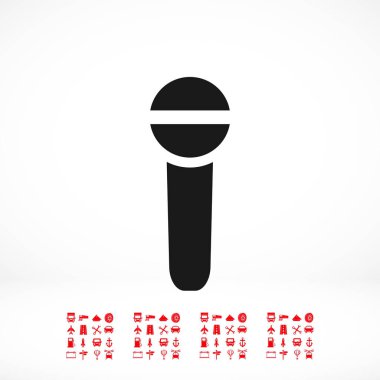 mikrofon düz simgesi