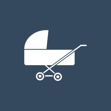 Çocuk arabası düz simgesi
