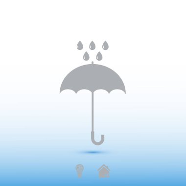 Şemsiye Düz Simgesi