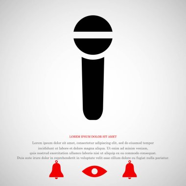 mikrofon düz simgesi