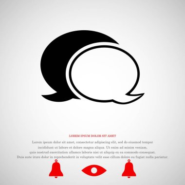 sohbet balonu simgesinin