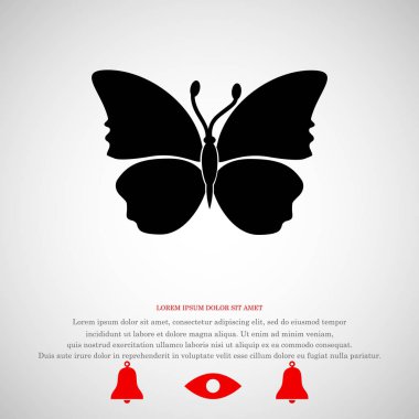 Kelebek düz simgesi