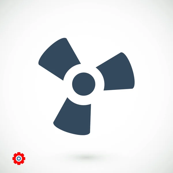 Ventilador icono plano — Vector de stock