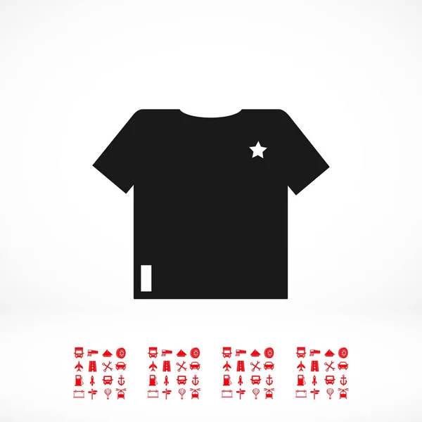 티셔츠의 납작 한 아이콘 — 스톡 벡터
