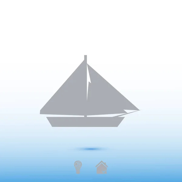 Segelboot-Ikone — Stockvektor