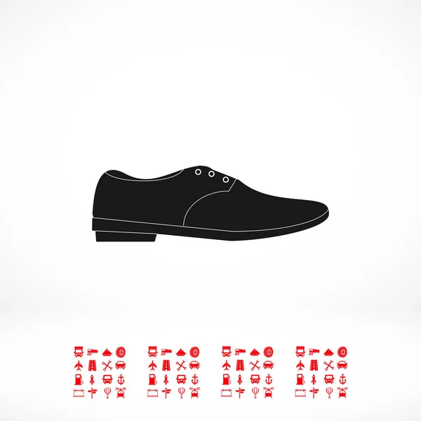 Zapato icono plano — Vector de stock