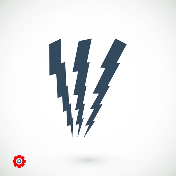 Lightning platte pictogram — Stockvector