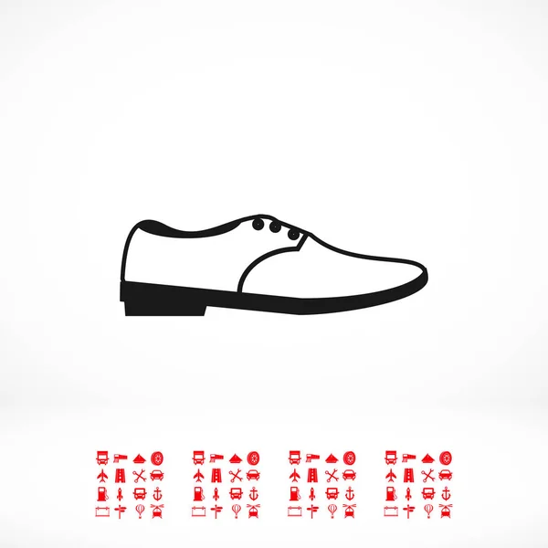 Zapato icono plano — Vector de stock