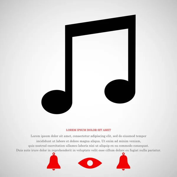 Icône note de musique — Image vectorielle