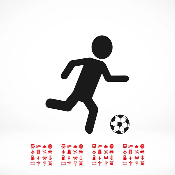 Football player icon — Stock Vector