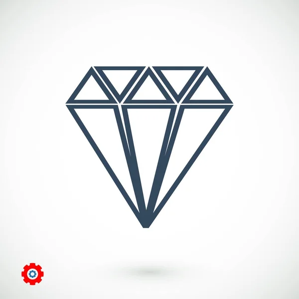 Signo de diamante icono — Archivo Imágenes Vectoriales