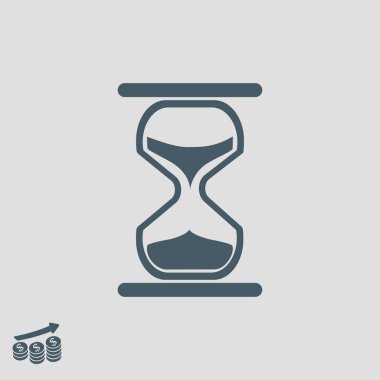 kum saati düz simgesi