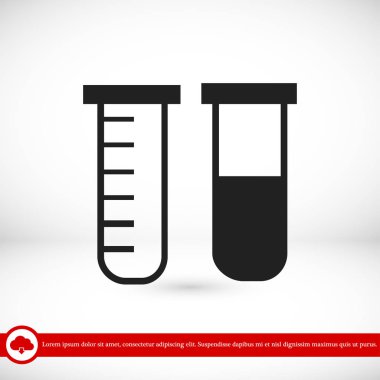 Tüpler düz simgesi