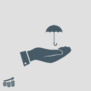 Şemsiye Düz Simgesi