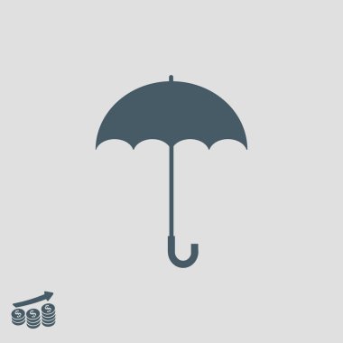 Şemsiye Düz Simgesi