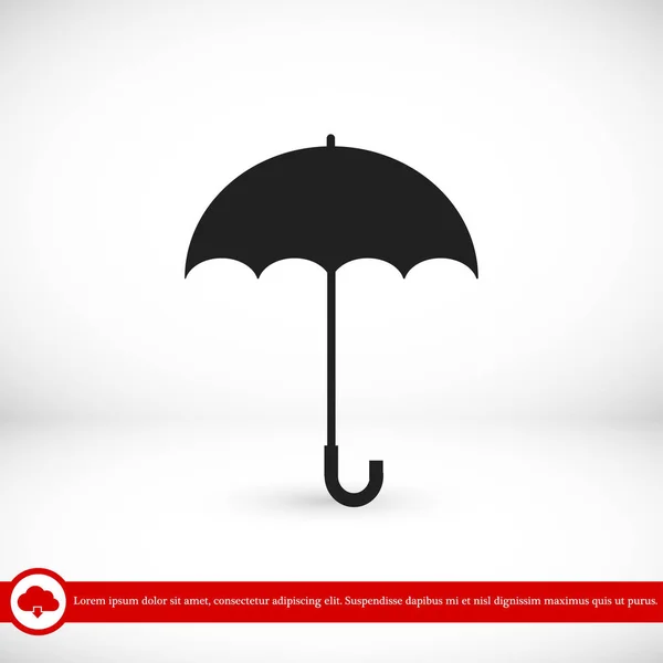 Parapluie Icône plate — Image vectorielle
